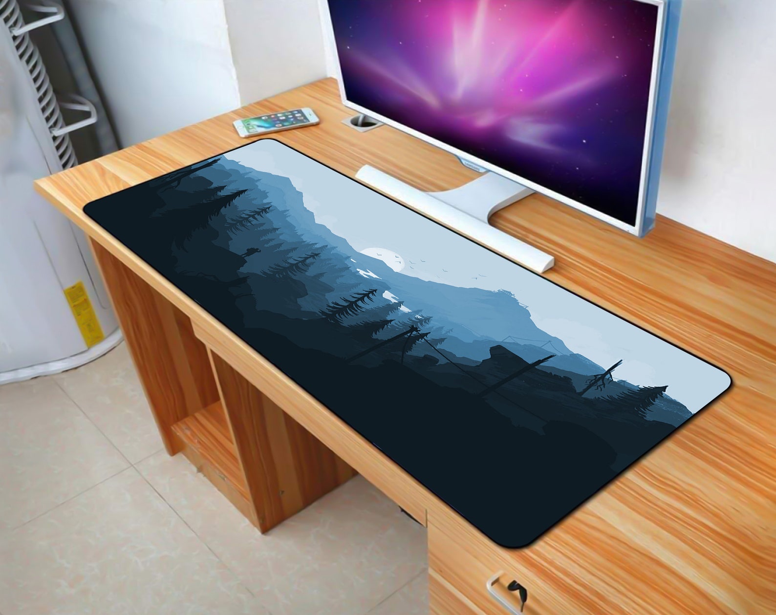 Custom Misty Forest Desk Mat & Mouse Pad Misty Forest Mouse Etsy
