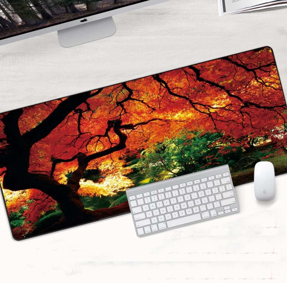 Personalized Canada Maple Forest Mouse Pad Desk Pad Desk Mat Etsy