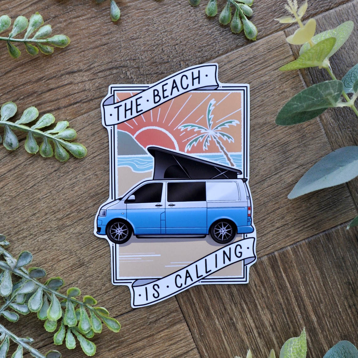 Campervan Sticker the Beach is Calling Vinyl Laptop Etsy UK