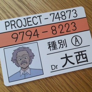 Dr Onishi&#39;s Security Clearance ID Card / Badge : Akira Anime