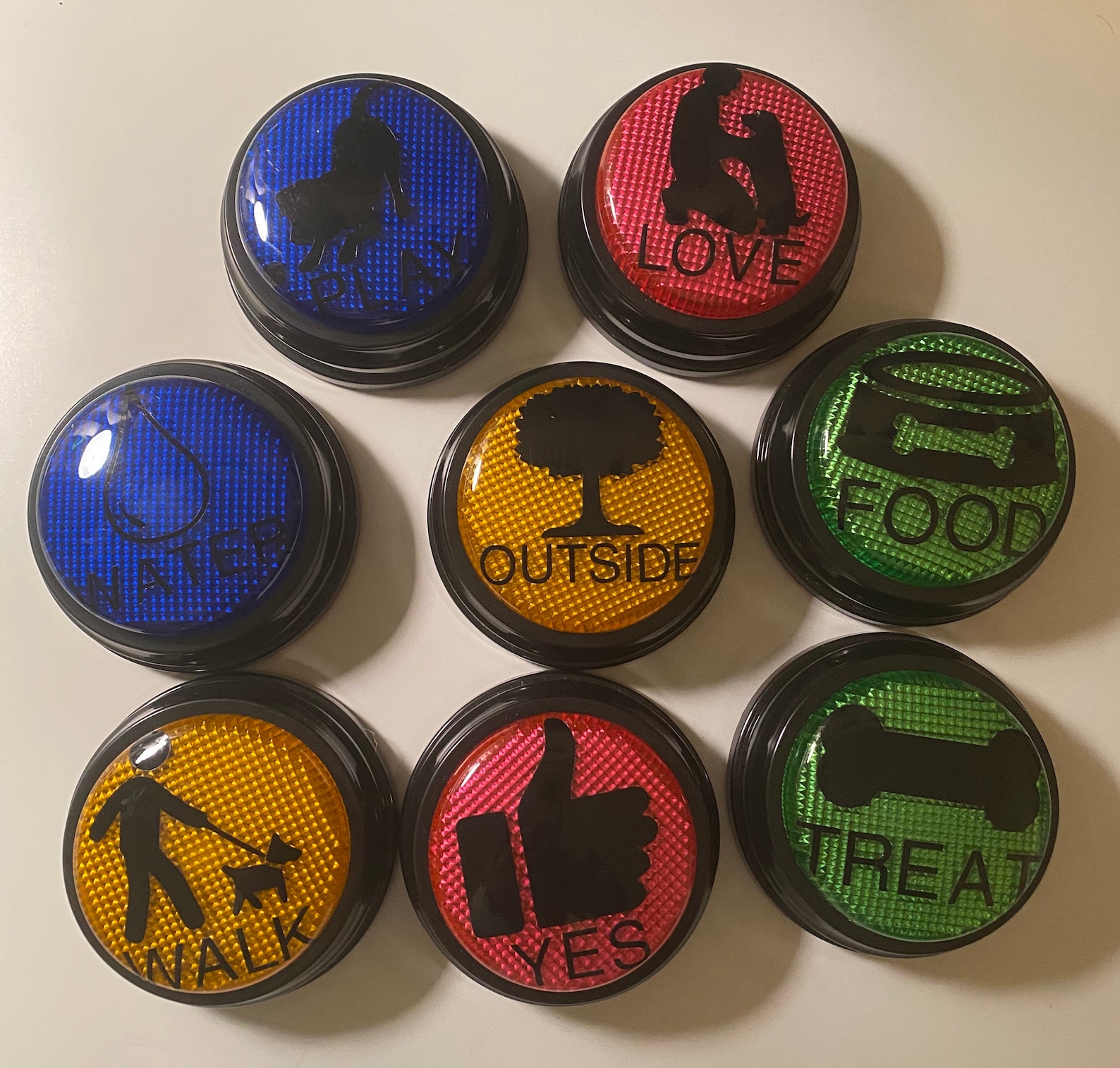 Dog Training Buttons Recordable With LED Function decals Etsy