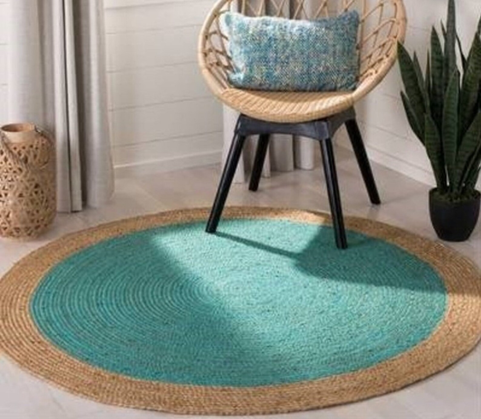 10X10 12x12 Ft.Braided Rug Rustic Decore Rug Round Jute Etsy