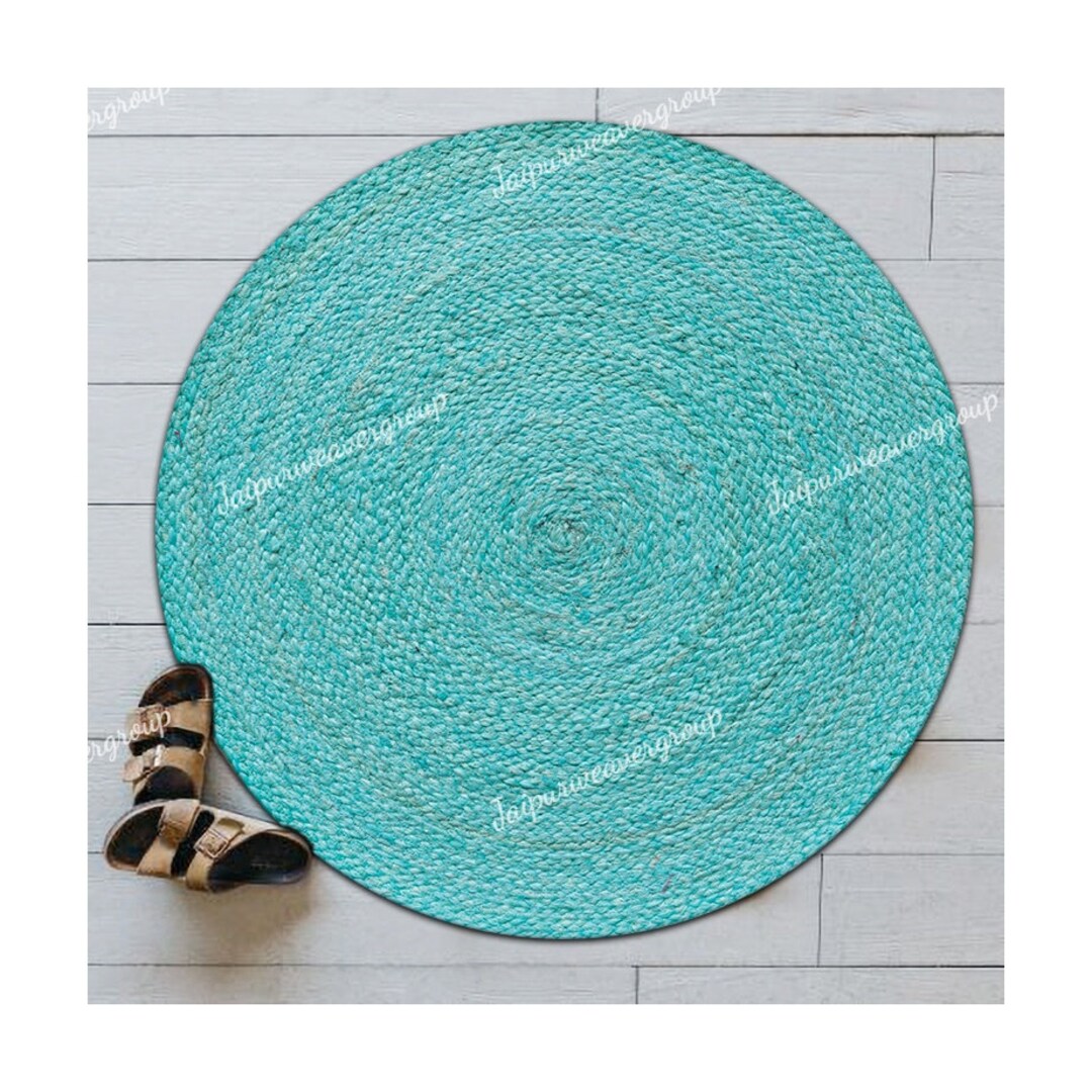 Natural Handwoven Round Jute Rug. Round Jute Rug Circle Rug Etsy