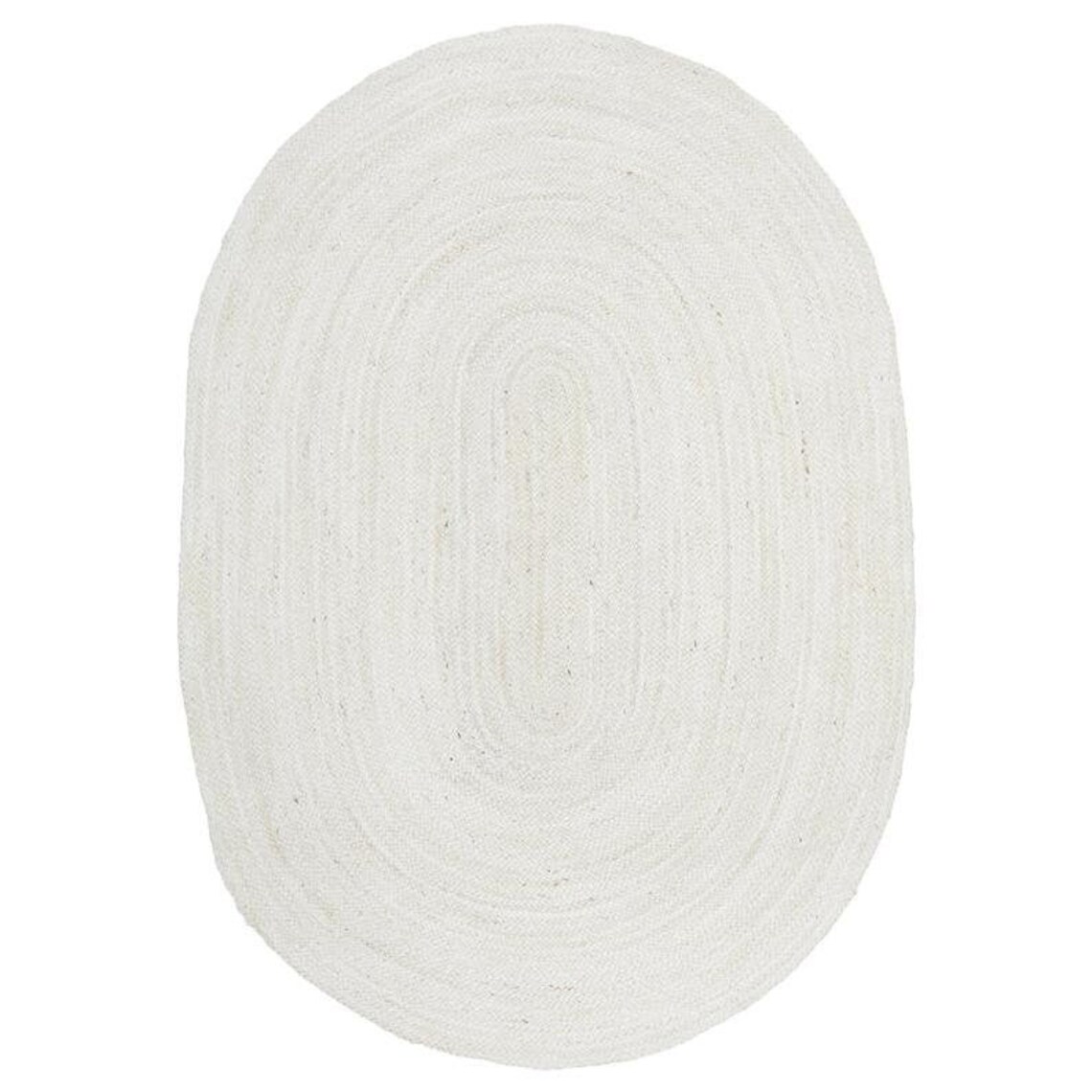 8x10 9x12 10x14 Ft. White Oval Jute Rug Area Jute Rug Etsy