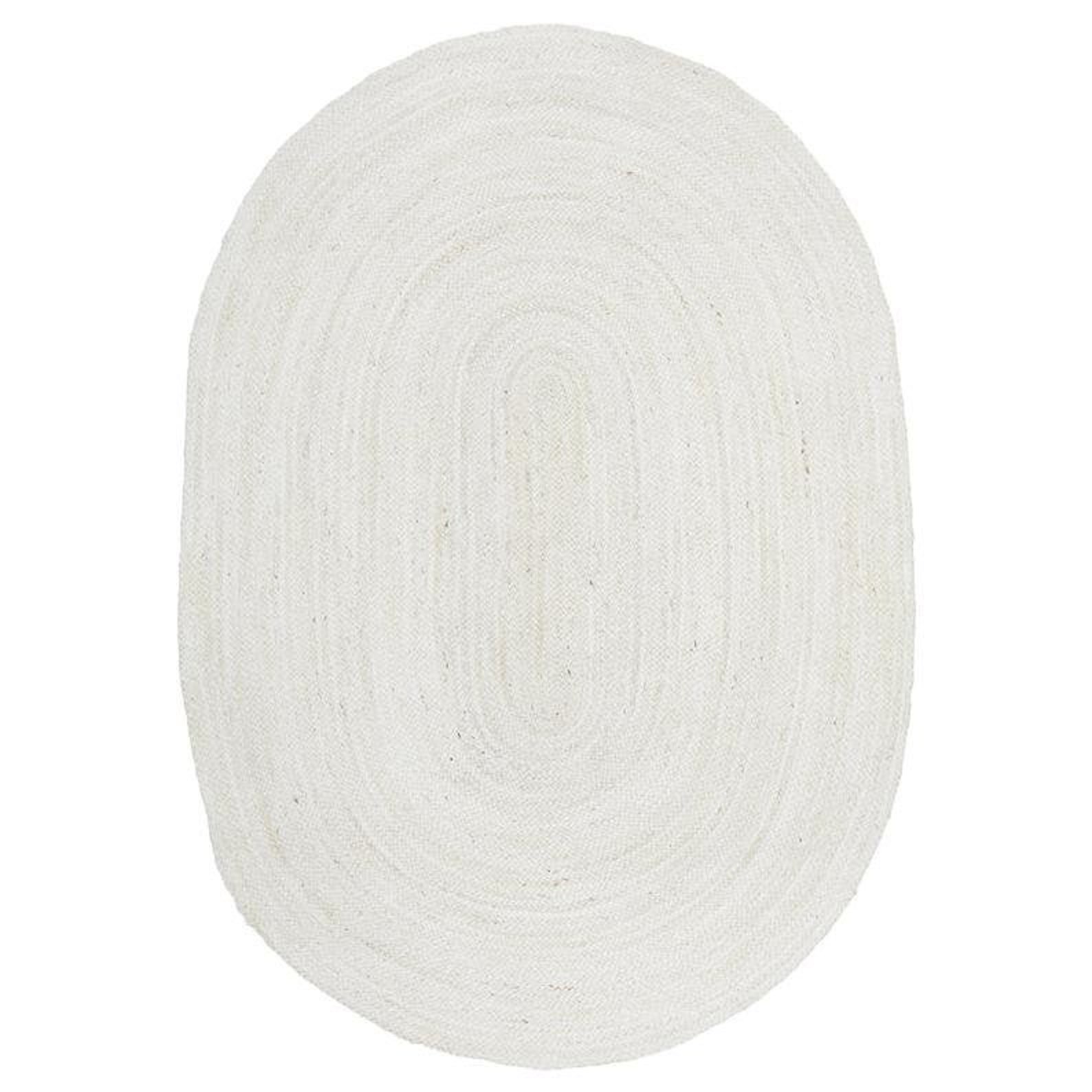 8x10 9x12 10x14 Ft. White Oval Jute Rug Area Jute Rug Etsy