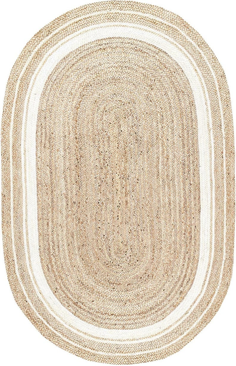 9x12 10x14 Ft. Braided Oval jute Rug Outdoor Indoor Rug Etsy