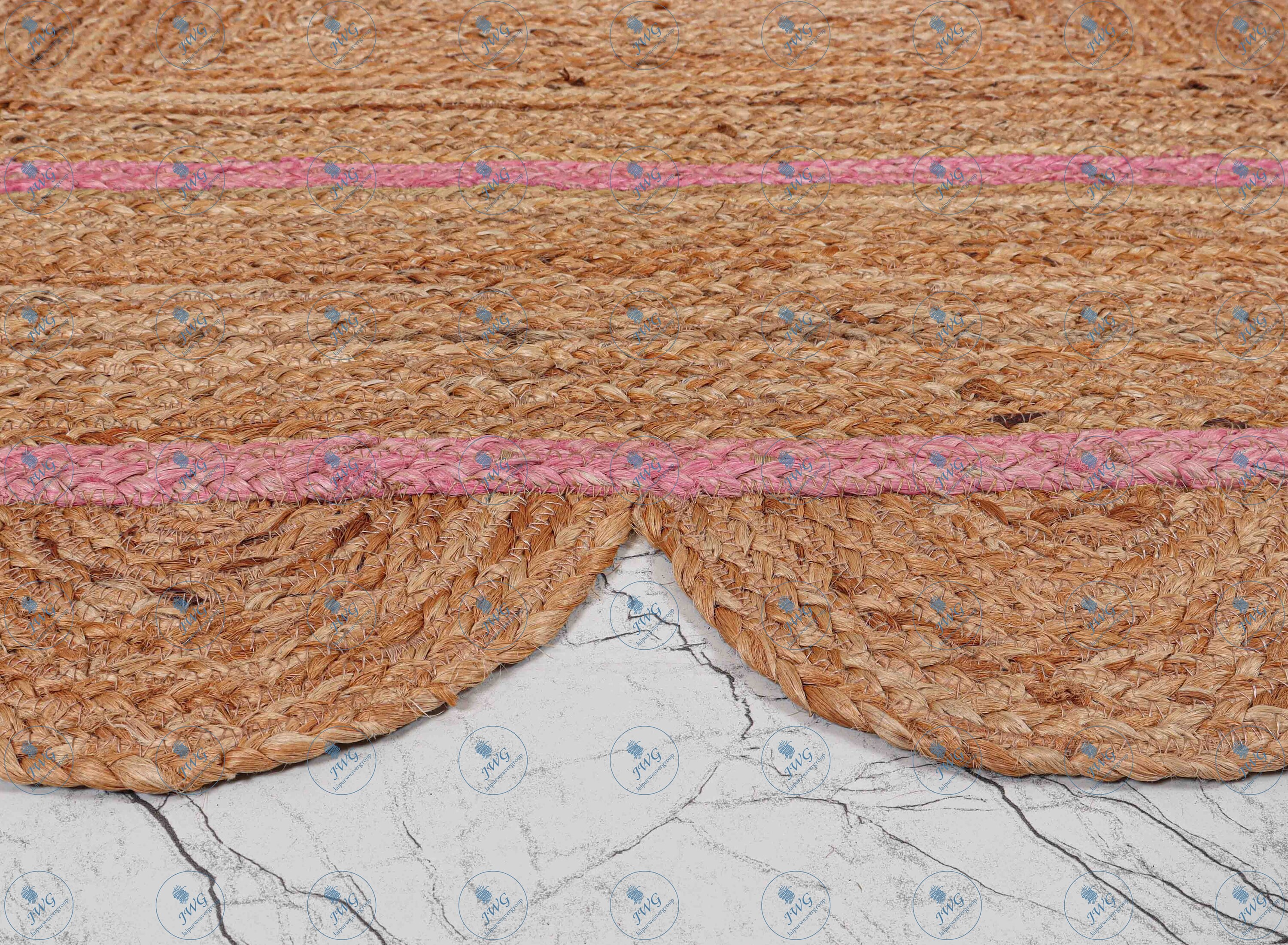 8x10 Braided Scalloped Jute Rug Scallop Rug Boho Rug Etsy