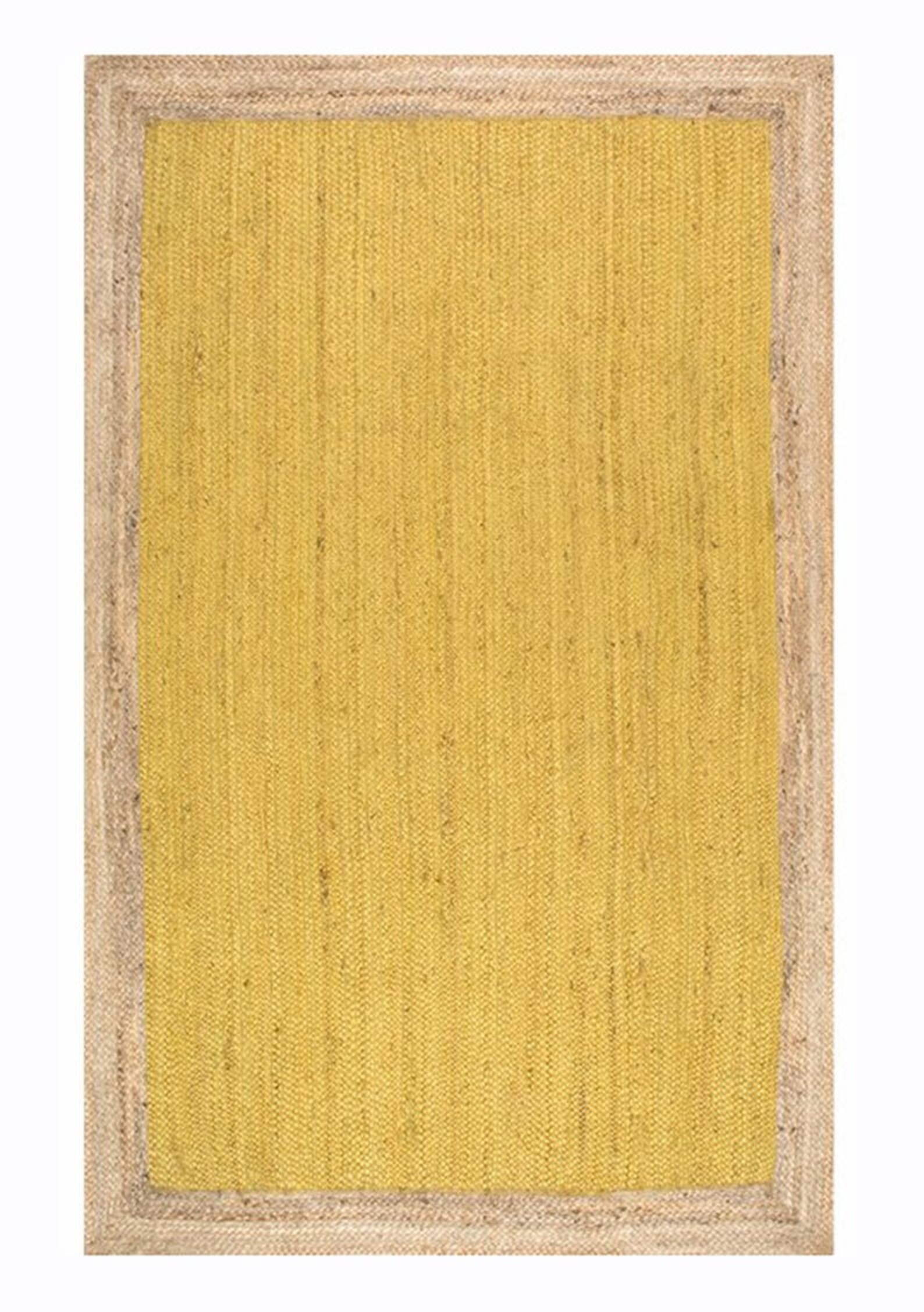 9x12 10x14 Ft.Yellow Colour Beautiful Jute Rug With Border Etsy