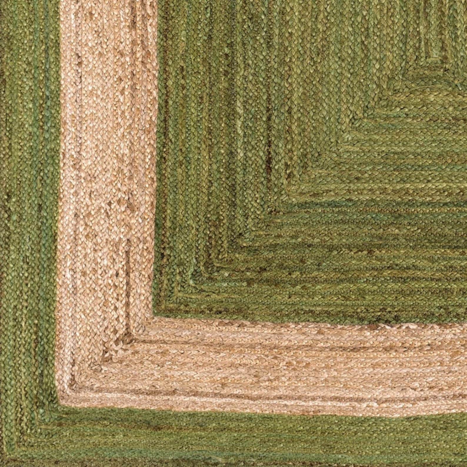9x12 10x14 Ft. Green Colour Beautiful Jute Rug Natural Jute Etsy