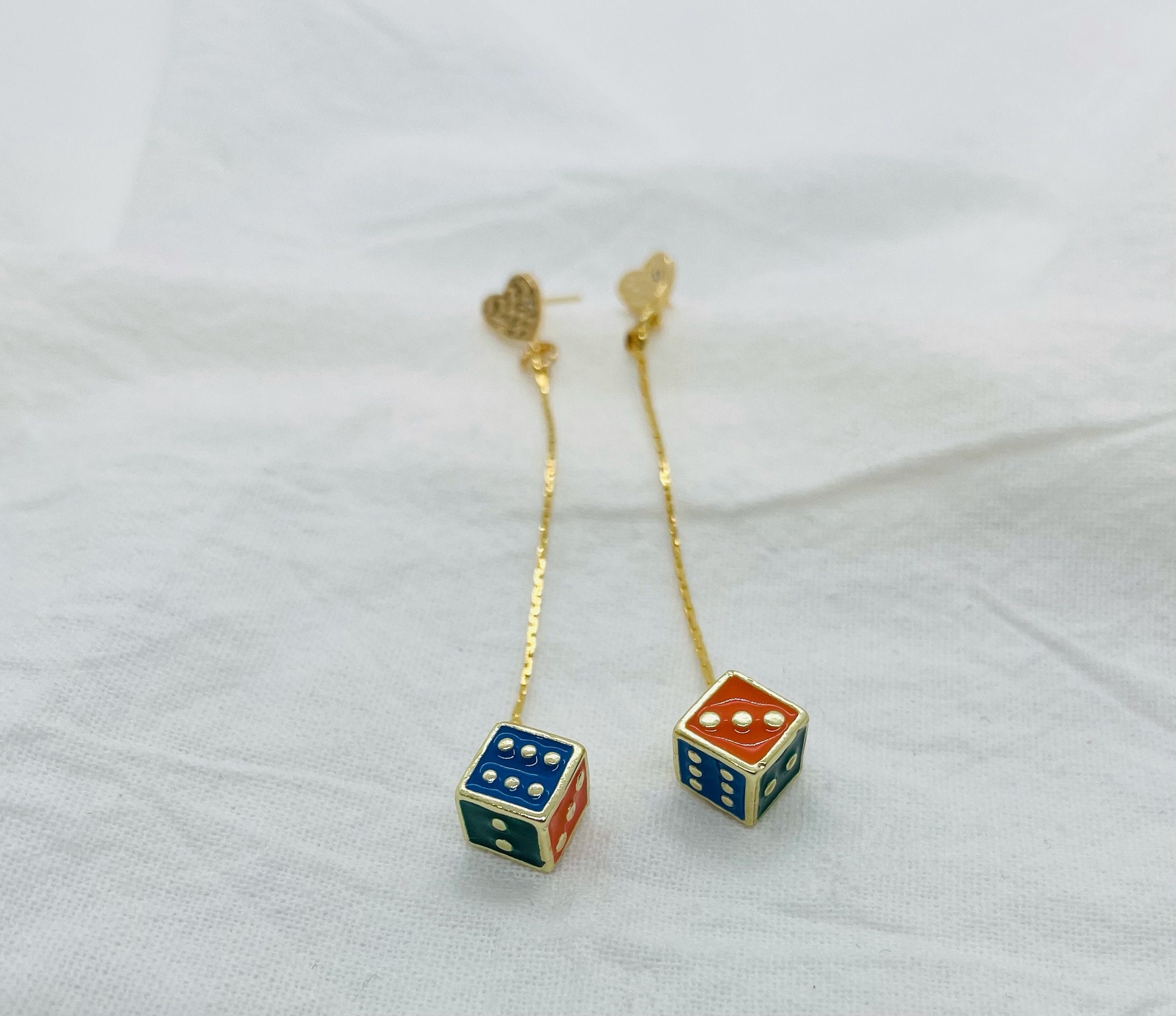 Dice Earrings Novelty Earrings Handmade Earrings Casino Etsy