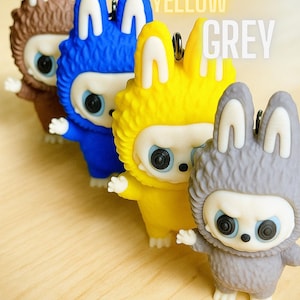 Cute Labubu Style Keychain – Monster Figure Toy – Bag Charm – Designer Toy Collectable