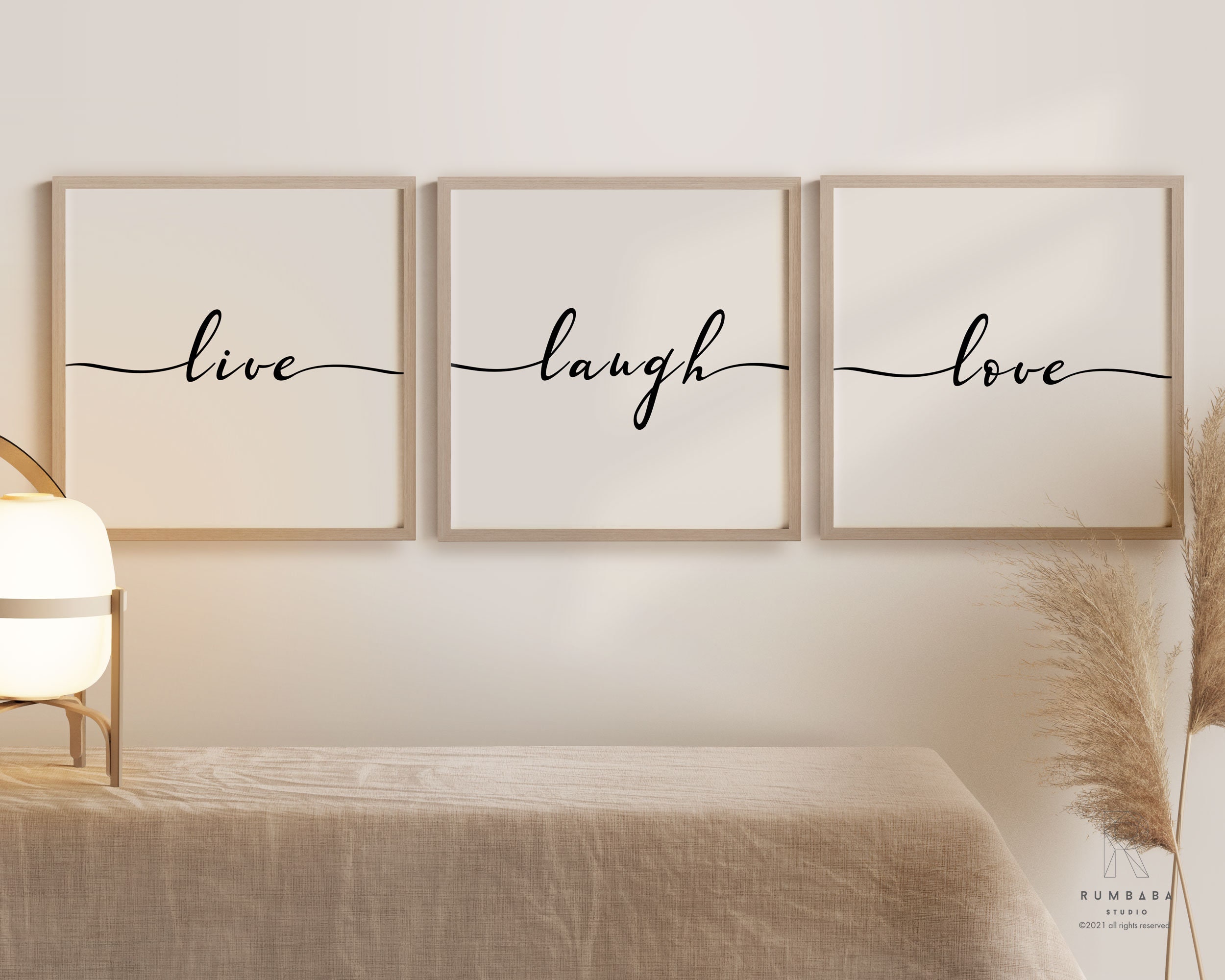 Printable Wall Art Set of 3 Live Laugh Love Instantly Available for  Download Various Sizes - Etsy
