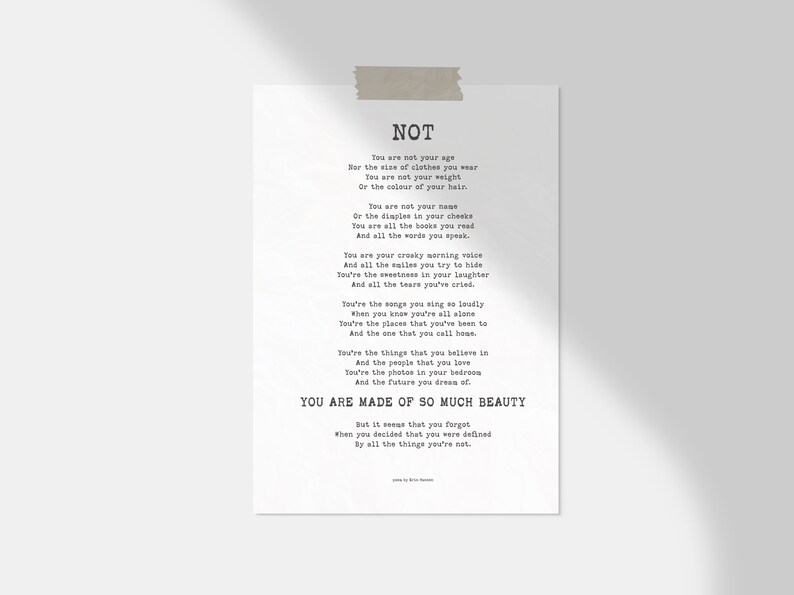 Printable Teen Bedroom Poem Instant Download Various Size Etsy
