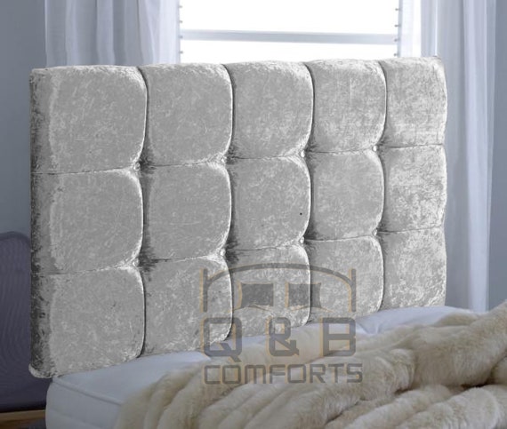 Crushed Velvet Diamond Headboard 30 3ft 4ft 4ft6 5ft 6ft Etsy