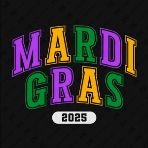 マルディグラ 2025 SVG PNG、マルディグラ SVG、マルディグラ フェスティバル カーニバル パレード パーティー 恋人へのギフト、デジタル ダウンロード 昇華 PNG & SVG Cricut