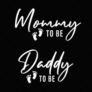 Mamãe Para Ser Svg Png, Papai Para Ser Svg Png, Casais Engraçados Combinando Anúncio De Gravidez Svg, Download Digital Sublimação PNG & SVG Cricut
