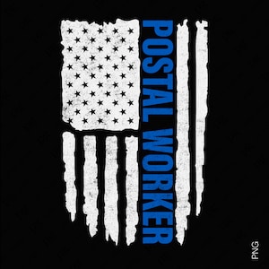 2 Design Postangestellter USA Flagge SVG Png, beunruhigte Flagge Png, Postangestellter Wertschätzung Geschenk digitaler Download Sublimation Png & Cricut