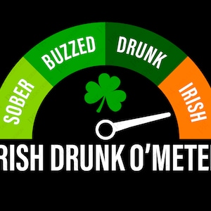 Irisch betrunken O'meter svg Png, St Patricks Day svg, lustige betrunken O'meter svg, trinken digitaler Download Sublimation PNG & SVG-Datei für Cricut