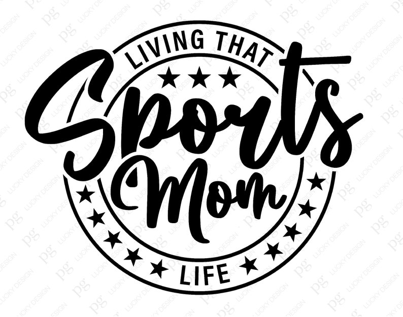 Leven dat sport moeder leven Svg Png, sport moeder Svg, speldag Svg, Cheer Mom geschenken idee digitale download sublimatie PNG & SVG Cricut bestand afbeelding 2