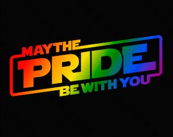 Que la fierté soit avec vous Svg Png, Svg Lgbtq arc-en-ciel, Svg Lgbt, Gay Pride Svg, mois de la fierté en téléchargement numérique Sublimation PNG & SVG Cricut