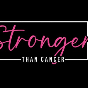 Más fuerte que el cáncer Svg Png, Concientización sobre el cáncer de mama Svg, Cáncer Svg, Sobreviviente de cáncer Svg, Descarga digital Sublimación PNG y SVG Cricut
