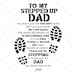 To My Stepped up Dad Svg Thanks You for Stepping Dad - Bonus Dad - Step ...