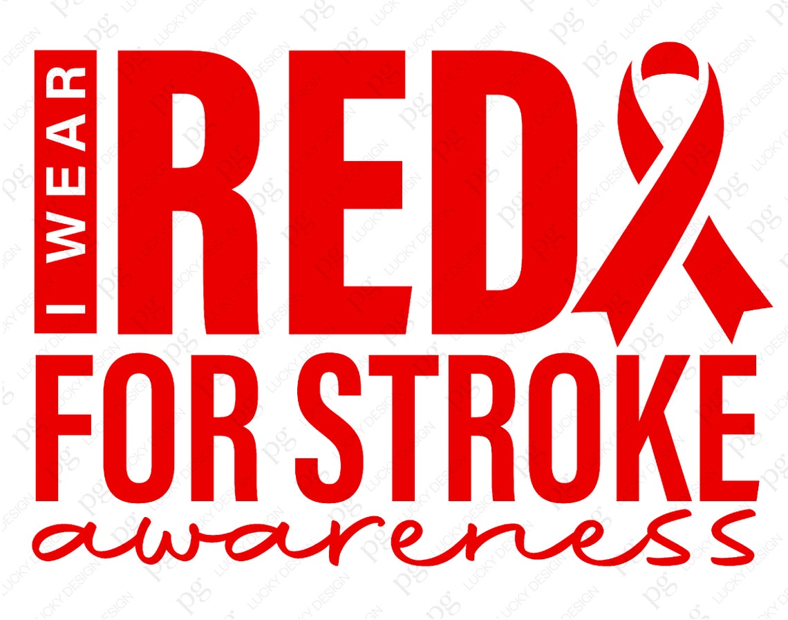 Llevo rojo Svg Png, Stroke Awareness Svg, Red Awareness Svg, Stroke Svg ...