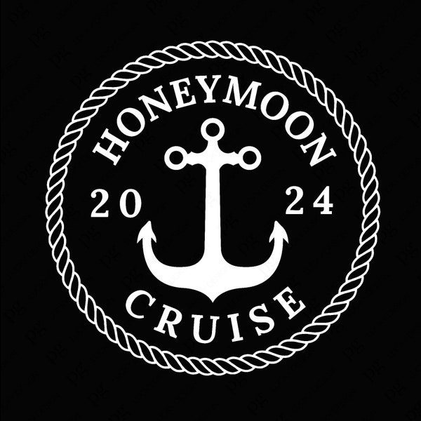 Honeymoon Cruise 2024 Svg Png, Anchor Svg, Boat Trip 2024 Svg, Summer Vacation Matching Digital Download Sublimation PNG & SVG Cricut