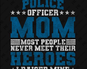 2 Design Bundle Police Officer Mom Svg Png, Distressed Policeman's Mom Png, Police Mom Gift Digital Download Sublimation PNG & SVG Cricut