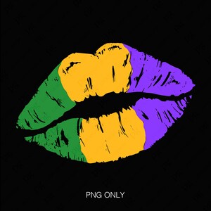 Lips Mardi Gras Png, Happy Mardi Gras Png, Mardi Gras Png, Kiss Png, Lips Png, Mardi Gras Carnival Gift Digital Download Sublimation PNG
