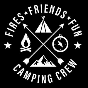 Fires Friends Fun Camping Crew SVG PNG、キャンプファイヤー SVG、キャンパー SVG、キャンプ SVG、キャンプ SVG、デジタルダウンロード昇華 PNG および SVG Cricut ファイル