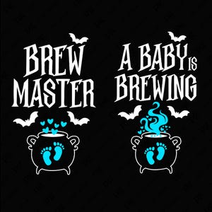 Mestre cervejeiro Svg Png, Bebê está se preparando Svg, Engraçado Família Pai Mãe Halloween Anúncio de gravidez Download digital Sublimação PNG, SVG Cricut