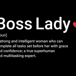 Definicja Boss Lady Svg, Boss Woman Svg, Definicja Woman Svg, Boss Saying Quote Png Digital Download DTG Sublimacja Cricut File SVG i PNG