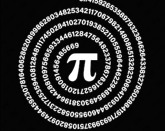Spiral Pi Svg Png, Pi Svg, 3.14 Svg, Pi Day Svg, Funny Math Lover Math Teacher Gift Idea, Digital Download DTF Sublimation PNG & SVG Cricut