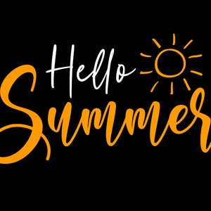 Hello Summer Svg Png, Summer Svg, Summer Vibes Svg, Vacay Mode Svg, Happy Svg, Sunshine Svg, Digital Download Sublimation PNG & SVG Cricut