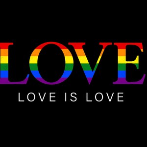 Regenbogen Liebe SVG, Liebe ist Liebe Lgbtq Regenbogen Pride Gay Lesben SVG, Regenbogen Pride svg, digitaler Download DTG Sublimation Cricut SVG & PNG