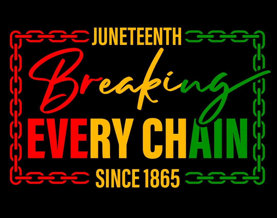 Breaking Every Chain Svg Png, Juneteenth Svg, Since 1865 Svg, Black ...