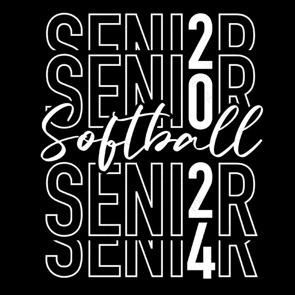 Senior 24 Svg Png, Softball Senior 2024 Svg, Softball Team Svg, Softball Squad Svg, Graduation Digital Download Sublimation PNG & SVG Cricut