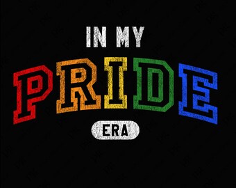 2 Design In My Pride Era Svg Png, Lgbtq Svg, Lgbt Svg, Gay Pride Svg, Distressed Pride Month Digital Download Sublimation PNG & SVG Cricut