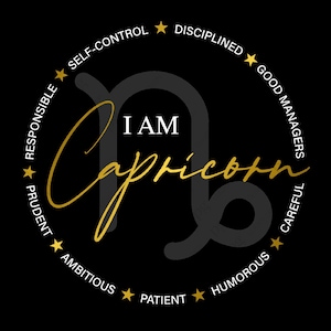 Ik ben Steenbok Zodiac Verjaardag Svg Astrologie Zodiac Sign Positief Karakteristiek Cadeau Digitale Download DTG Sublimatie Cricut Bestand SVG & PNG