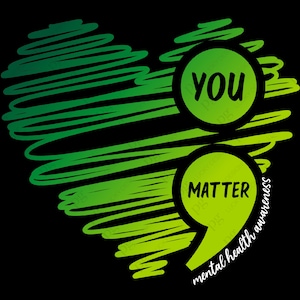You Matter, Mental Health Awareness Svg Png, Puntkomma Svg Suicide Prevention Awareness Digital Download Sublimation PNG & Cricut File SVG