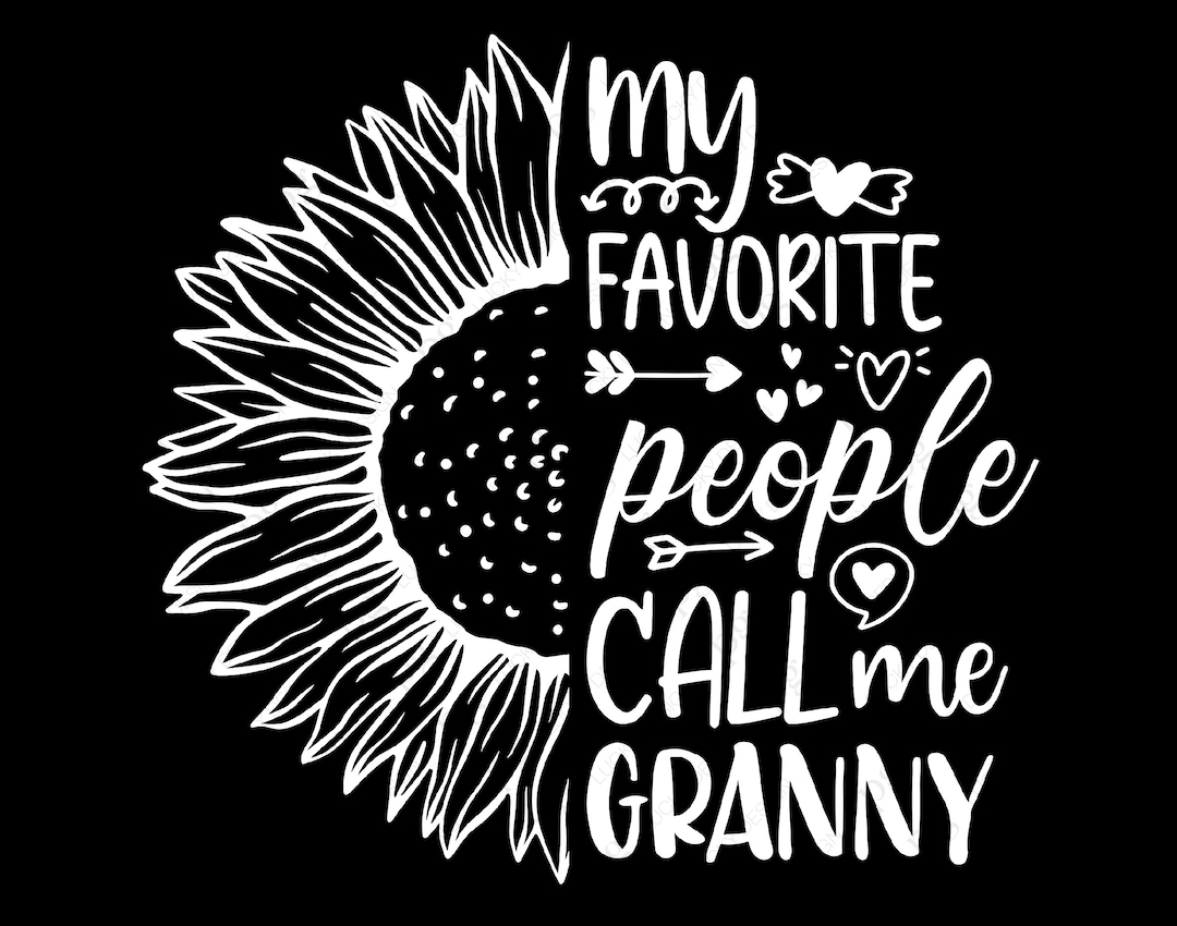 My Favorite People Call Me Granny Grandparents Day Wine Label