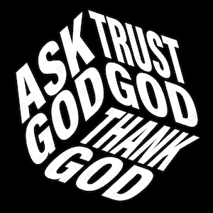 Pergunte a Deus Diga a Deus Agradeça a Deus Svg Png, Confie em Deus Svg, Citação Religiosa Cristã Jesus Deus Download Digital Sublimação PNG & SVG Arquivo Cricut