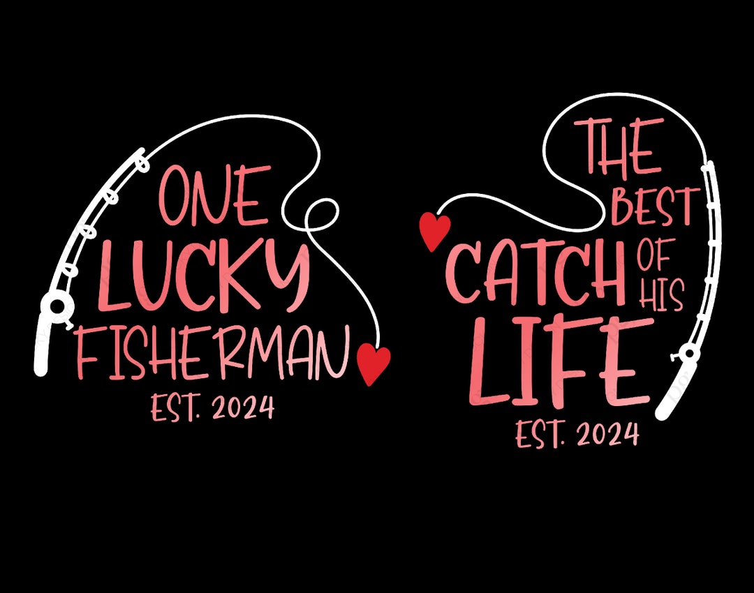 Fishing Couple Mugs Set - 'One Lucky Fisherman' & 'Best Catch Of His Life' Matching Gift - View #6