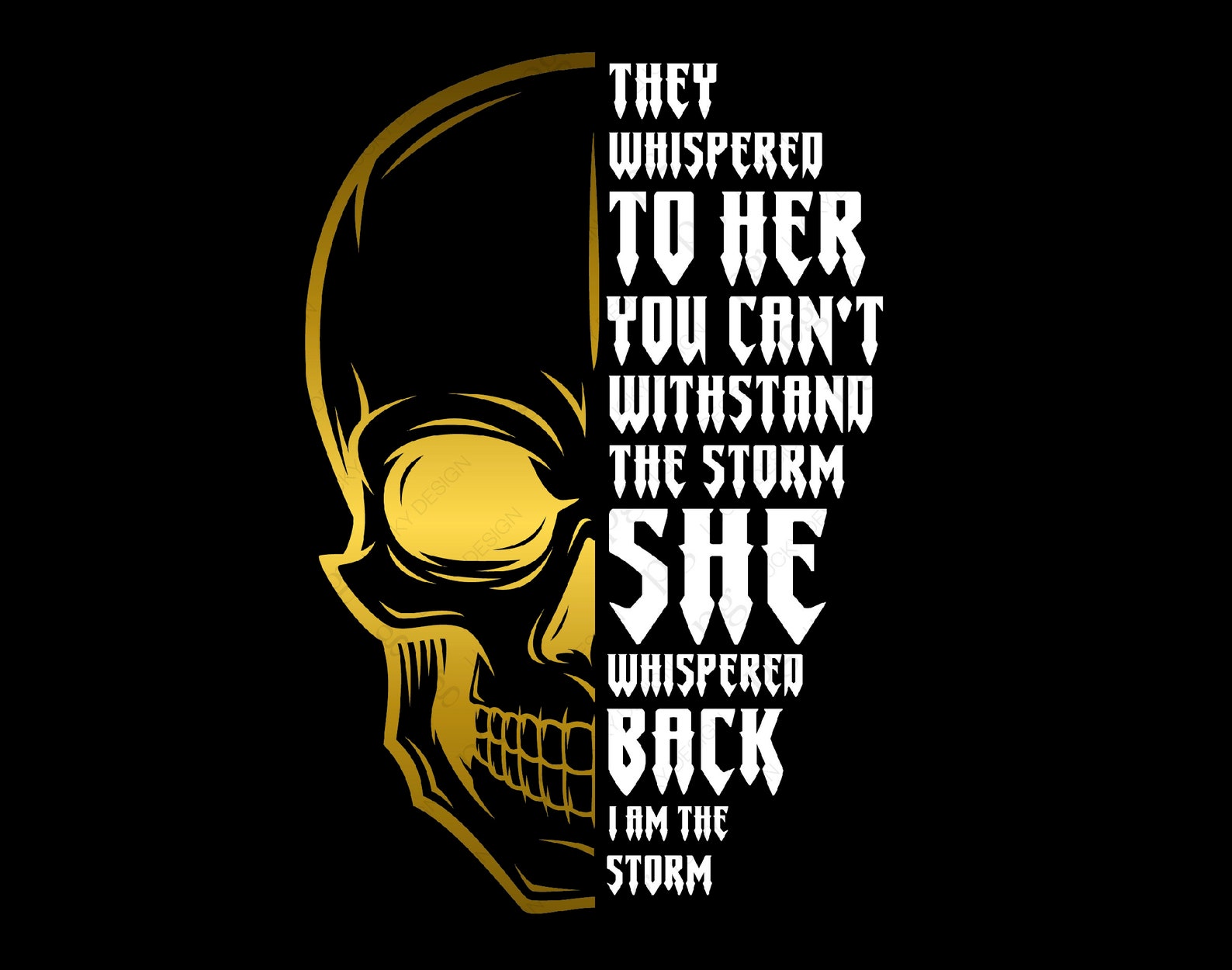 They Whispered to Her You Cant Withstand the Storm She Etsy