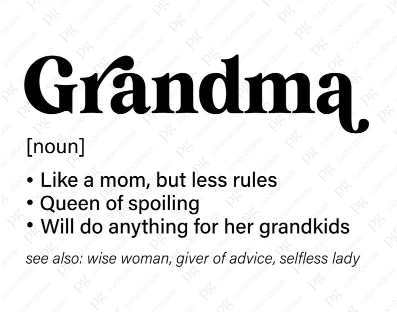 Grandma Definition Svg Grandma Svg Funny Saying Quote Etsy