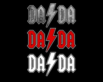 Rock Dada Svg, Metal Papa Rock Shirt Svg, Dad Rock N Roll Lover, Funny Father's day Gift, Digital Download DTG Sublimation File SVG & PNG