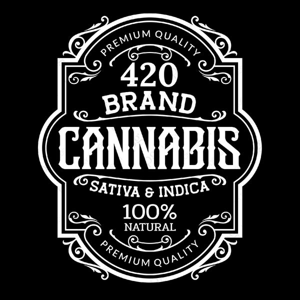 Cannabis 420 Svg Png, Cannabis Whiskey Label Svg, Weed Cannabis Marijuana Gift for Stoner Digital Download Sublimation PNG & SVG Cricut File