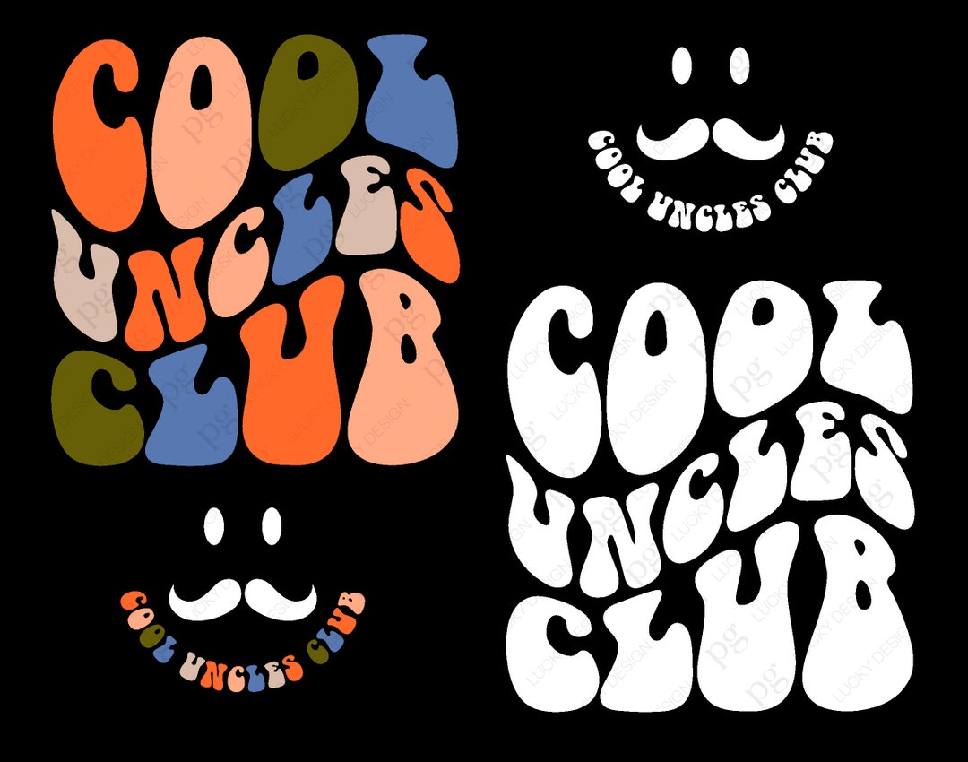 Cool Uncle Club Svg, Uncle Svg, Funny Saying Quote Gift Idea, Front and