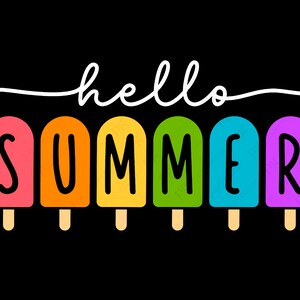 Hello Summer Svg Png, Summer Svg, Summer Vibes Svg, Vacay Mode Svg, Happy Svg, Icecream Svg, Digital Download Sublimation PNG & SVG Cricut